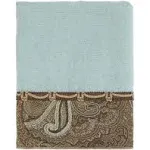 Elegant Bradford Mineral Hand Towel with Decorative Brown Paisley Design