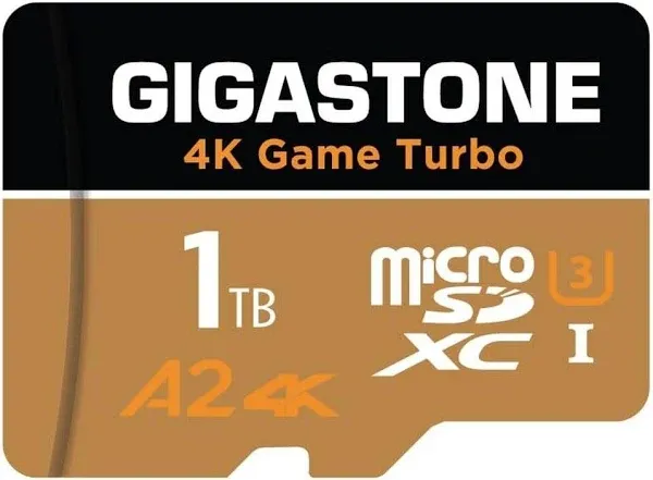 [5-Yrs Free Data Recovery] GIGASTONE 512GB Micro SD Card, 4K Game Turbo MAX, MicroSDXC Memory Card for Nintendo-Switch, GoPro, Action Camera, DJI, UHD Video, R/W up to 160/130 MB/s, UHS-I U3 A2 4K C10