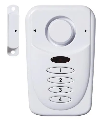 Sabre HS-EDA 120 dB AAA Battery Elite White Plastic Door Alarm 4 Lx3 Hx1.1 W in.