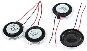 Uxcell Metal Shell Round Internal Speaker 2W 8 Ohm 4Pcs