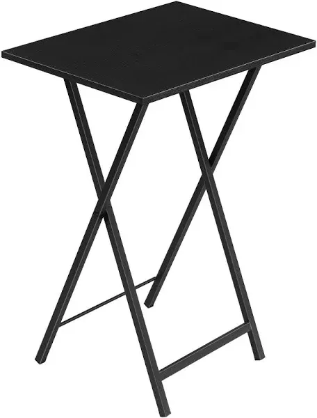 HOOBRO Folding TV Table, TV Tray, Stable Snack Table for Small Space, Portable Sofaside Table, Easy Assembly and Storage, Ideal for Snacks and Meals