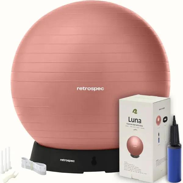 Retrospec Luna Exercise Ball & Base