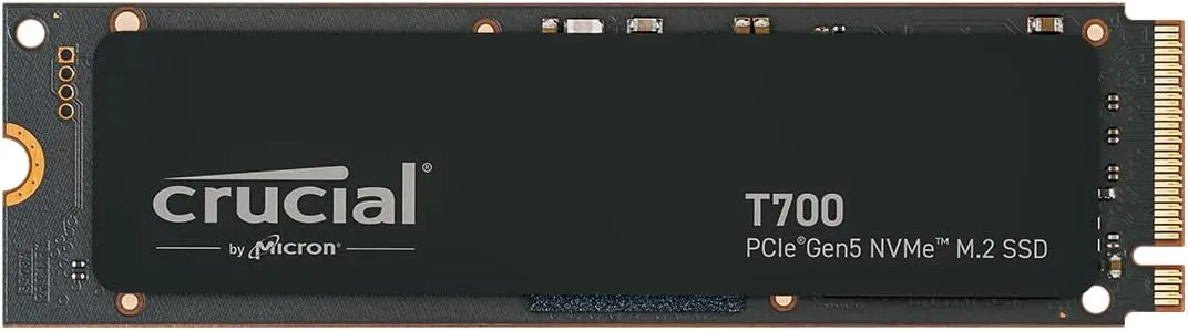 Crucial T700 4TB PCIe 5.0 x4 M.2 Internal SSD with Heatsink