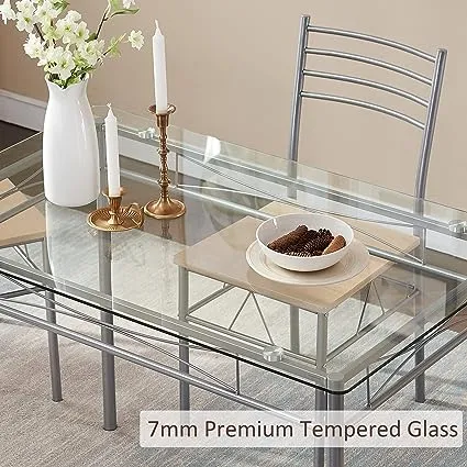 juego de comedor moderno de 4 sillas mesa decoracion hogar para cocina Nuevo