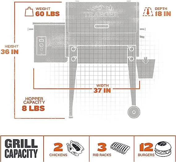 Traeger Grills - Tailgater 20 Wood Pellet Grill - Black