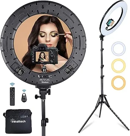 Ring Light - 18 inch 60 W Dimmable LED Ring Light Kit with Stand - Adjustable