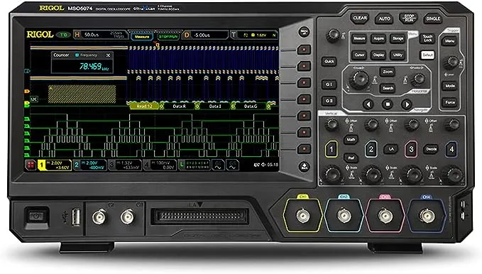 RIGOL MSO5074 Mixed-Signal Oscilloscope,70MHz,100Mpts,8GSa/s,4 Analog Channels,16 Digital Channels,Optional Signal Generator Function