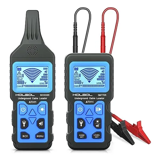 KOLSOL F02 Underground Cable Locator, Wire Tracer with Earphone, Cable Tester for Dog Fence Cables Irrigation Control Wires