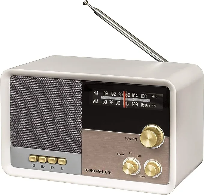 Crosley Tribute AM/FM Radio - White Sand