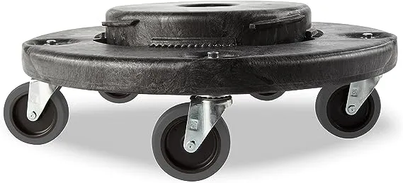 Rubbermaid Commercial Fg264043bla Brute Quiet Dolly for Brute Utility Containers