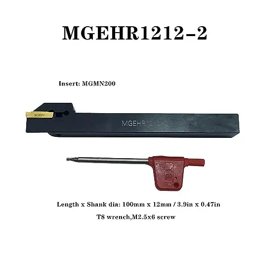 Indexable Lathe Turning Tool,1/2'' Shank 7 Pieces Carbide Turning Tool Set,Metal Lathe Tools Holder for Turning Grooving Threading with Tin Coated Carbide Inserts Turning insert