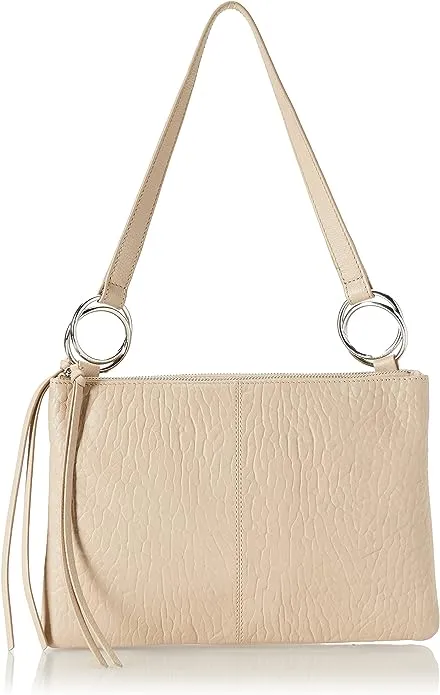 Vince Camuto Livy Large Leather Shoulder Bag - Almond Beige