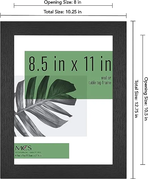 MCS Studio Document Frame, Gallery Wall Frame Fits 8.5 x 11 Diplomas, Documents & Certificates, Black Woodgrain, SingleMCS Studio Document Frame, Gallery Wall Frame Fits 8.5 x 11 Diplomas, Documents & Certificates, Black Woodgrain, Single