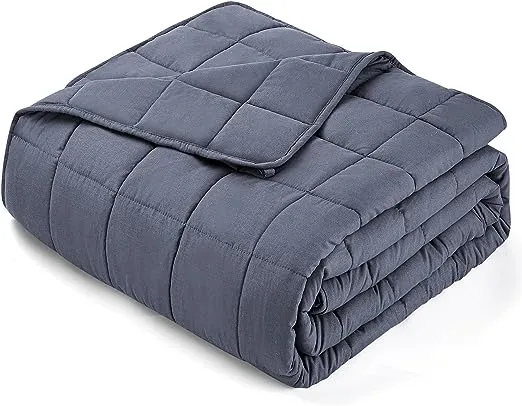 yescool Weighted Blanket for Adults (15 lbs, 60" x 80", Grey) Cooling Heavy Blanket for Sleeping Perfect for 140-160 lbs, Queen Size Breathable Blanket with Premium Glass Bead, Machine Washableyescool Weighted Blanket for Adults (15 lbs, 60" x 80", Gre…