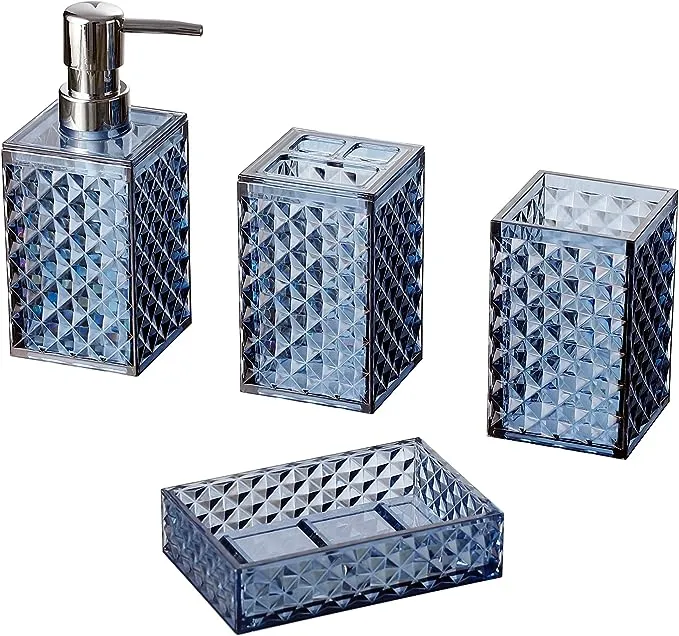 A+KCEYON Blue Bathroom Accessories Set