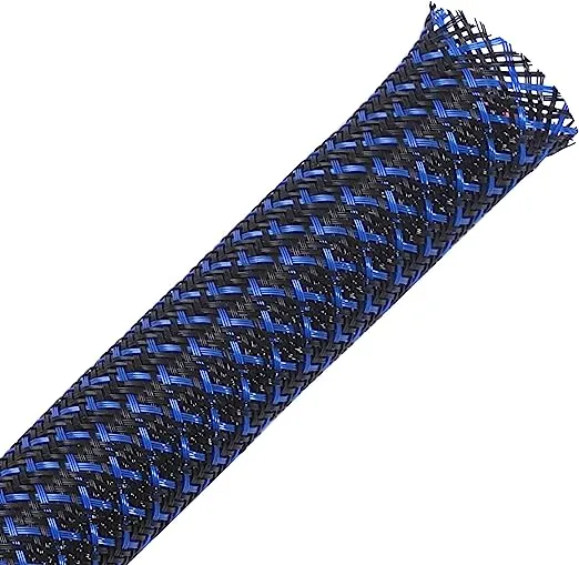 100ft - 1 inch PET Expandable Braided Sleeving – BlackBlue – Alex Tech Braided Cable Sleeve100ft - 1 inch PET Expandable Braided Sleeving – BlackBlue – Alex Tech Braided Cable Sleeve