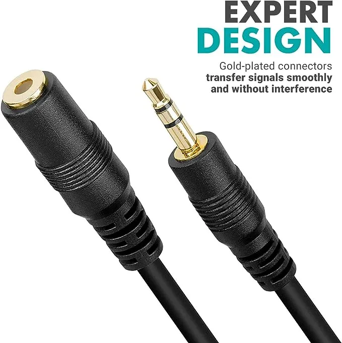 Movo Photo MC20 3.5mm TRS Female to male Audio Extension Cable, 20'