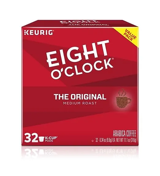 Eight O'Clock Coffee The Original, Keurig Single Serve K-Cup Pods, Medium Roast, 32 Count