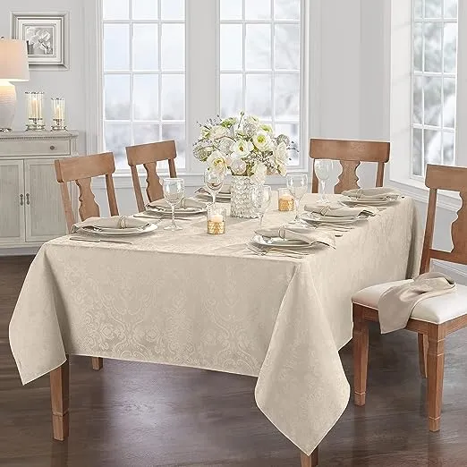 Elrene Home Fashions, Caiden Elegance Damask Tablecloth