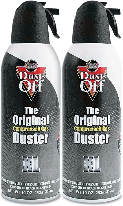 Dust-Off Disposable Compressed Gas Duster 2 10oz Cans/Pack