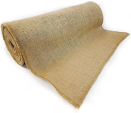 Richcraft 12" x 10yd No-Fray Burlap Roll ~ Long Fabric with Finished Edges ...