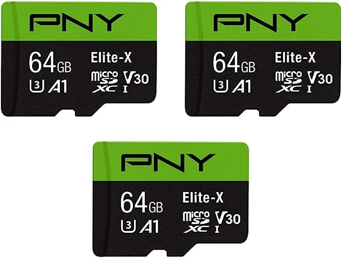 PNY 256GB Elite-X Class 10 U3 V30 microSDXC Flash Memory Card - 100MB/s, Class 10, U3, V30, A1, 4K UHD, Full HD, UHS-I, micro SD