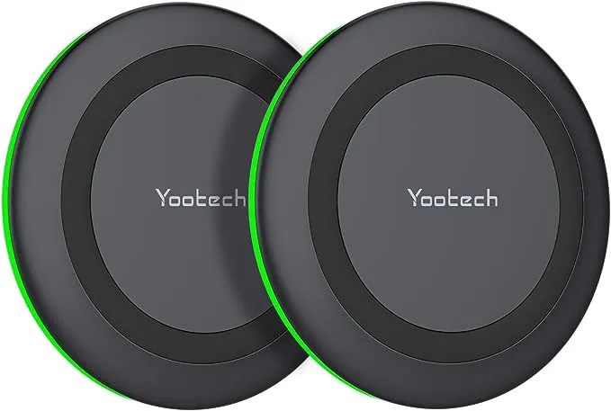 Yootech 2 Pack Wireless Charger,10W Max Fast Wireless Charging Pad Compatible with iPhone 1515 Plus15 Pro Max1413Se 20221211X8,Samsung Gala