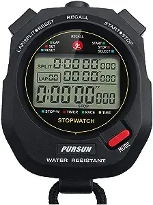 Professional Timer Stopwatch, Digital Sports Stopwatch with Countdown Timer, 100 Lap Memory, 0.01 Second Timing,Water Resistant,Multi Functional Stopwatch for Swimming Running Training etc