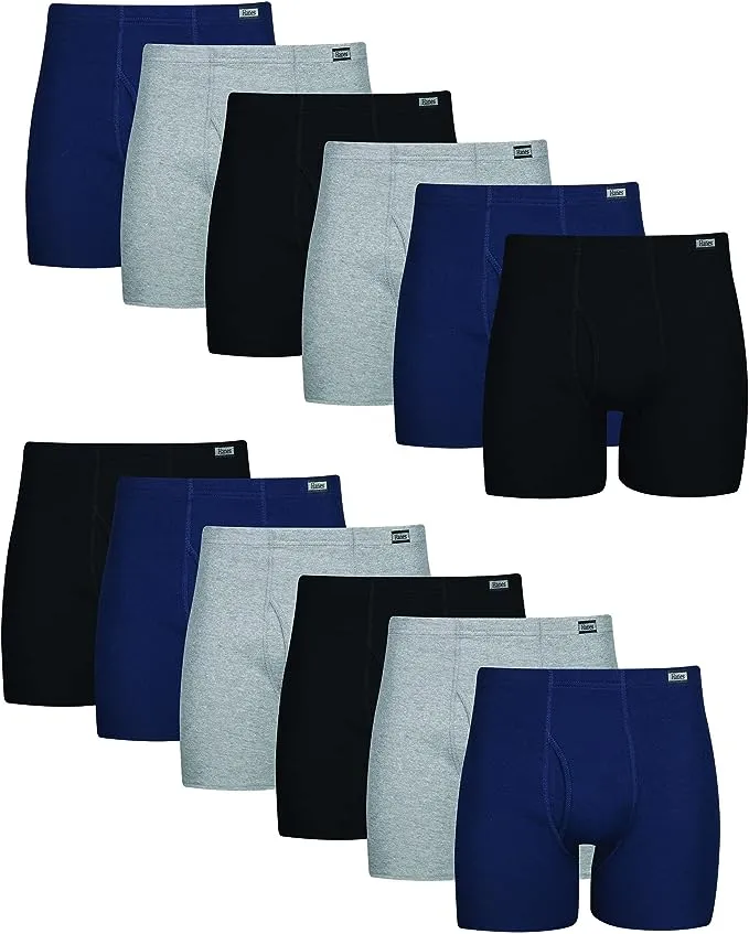 Hanes Men's Boxer Briefs, Cool Comfort Moisture-Wicking Breathable Underwear, Multi-Pack