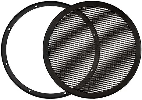 Goldwood Snap On 10" Subwoofer Grille Steel Mesh Speaker Black (SGM10) & Snap On 12" Subwoofer Grille Steel Mesh Speaker Black (SGM12)