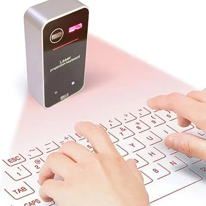 AGS Laser Projection Bluetooth Virtual Keyboard & Mouse for iPhone, iPad, Smartphone and Tablets