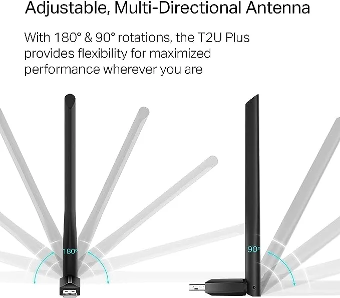 TP Link Archer T2U Plus AC600 High Gain Wireless Dual Band USB Adapter