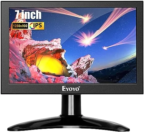 Eyoyo 7 inch Small HDMI LCD Monitor Portable IPS Screen 1280X800 16:10 Support ...