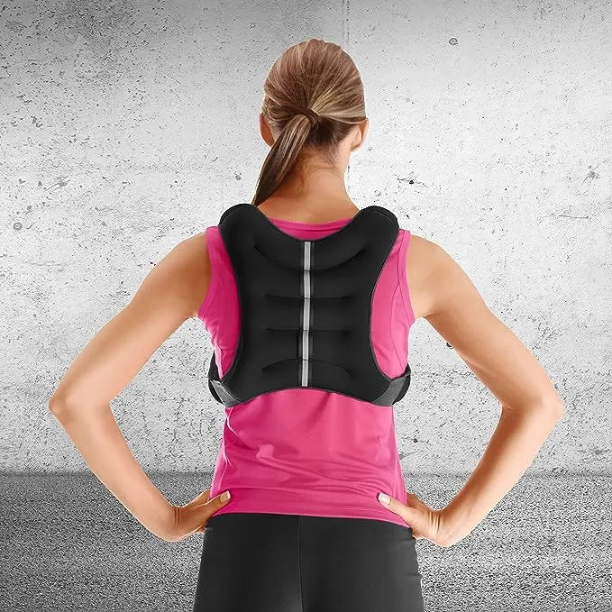 Tone Fitness Black Weighted Vest, 12 lbs