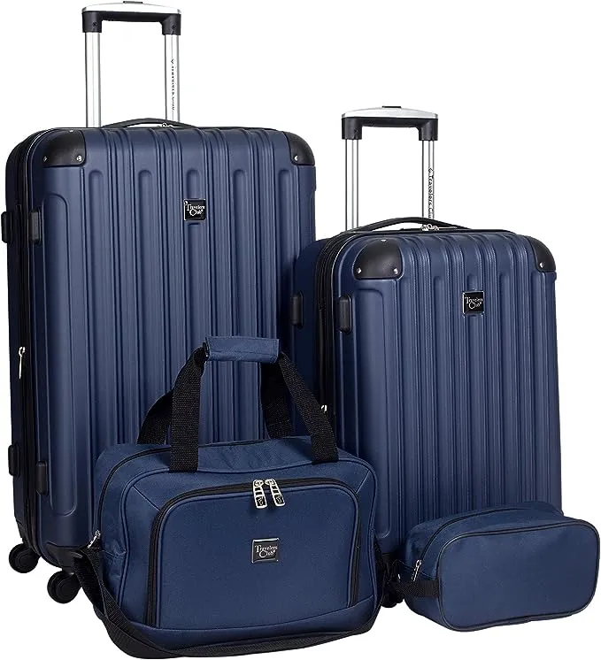 Travelers Club Midtown Hardside Spinner Luggage Set 4 Piece - Rose Gold