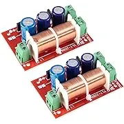 ACEIRMC 2pcs 400W Adjustable Multi Speaker Treble/Bass 2 Unit Audio Frequency Divider 2 Way Crossover Filters Updated Version