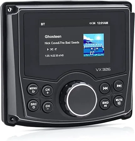 3 Inches Marine Stereo Bluetooth Waterproof Digital Display Radio Media Receiver ...