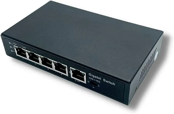 4 Port Gigabit PoE Extender with IEEE 802.3bt Uplink - Power Over Ethernet PoE+ Passthrough Switch with VLAN & 500 ft. Range Extension - Supports 802.3at/af IP Network, Security Cameras, VoIP, WiFi AP