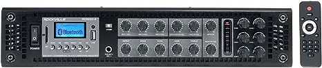 Rockville RCS650-6 70v Commercial Bluetooth Amplifier + (10) Line Array Speakers