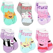 Peppa Pig Girls' 6 Pack Socks