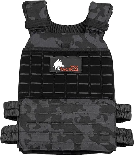 WOLF TACTICAL Adjustable Weighted Vest – WODs, Strength and Endurance Training, Fitness Workouts, Running