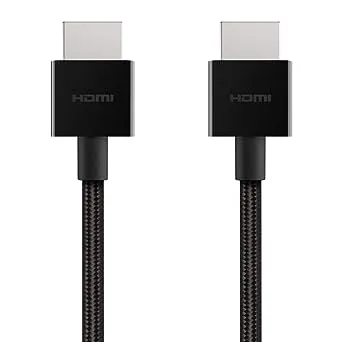 Belkin Ultra HD HDMI 2.1 Cable 6.6FT/2M, 4K Ultra High Speed HDMI Cable, 48Gbps HDMI 2.1 Braided Cord, Dolby Vision HDR & 8K@60Hz Capable, Compatible w/ Playstation, PS4, PS5, Xbox Series X & More