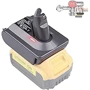 V6 Battery Adapter for Dyson V6 Series Vacuum Cleaner, Convert for Dewalt 20V Lithium Battery to Replace for Dyson V6 SV03 SV04 SV09 DC62 DC59 Animal Absolute Motorhead Battery (V6 Adapter ONLY)