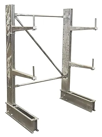 Gray Galvanized Cantilever Single Side Set 24" Arms 6ft Height