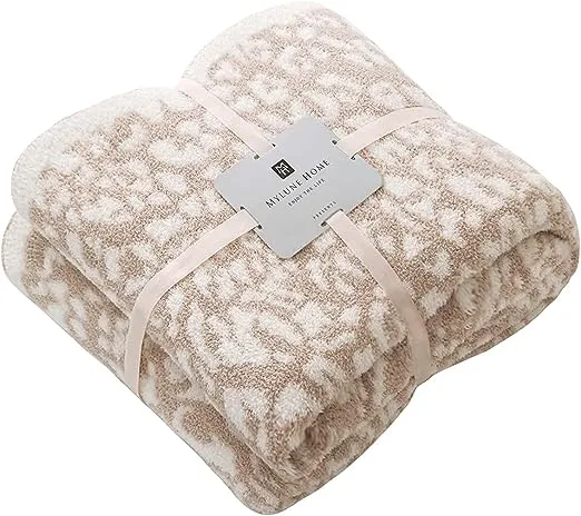 MH Mylune Home Large Soft Micro Plush Leopard Blanket