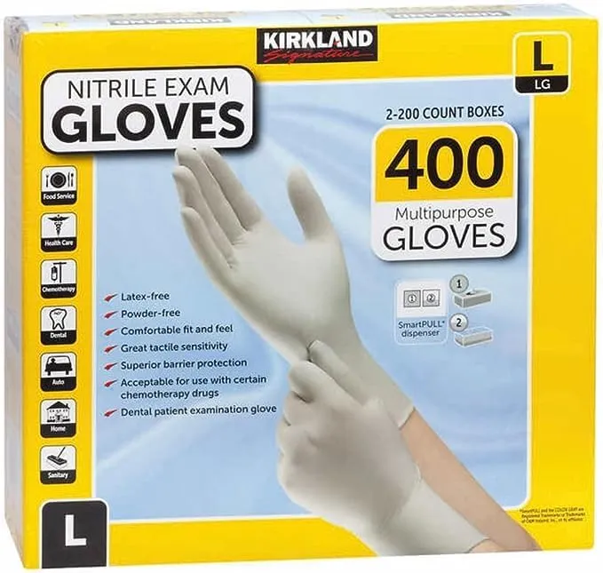 KIRKLAND 200 NITRILE EXAM GLOVES SIZE SMALL (S)