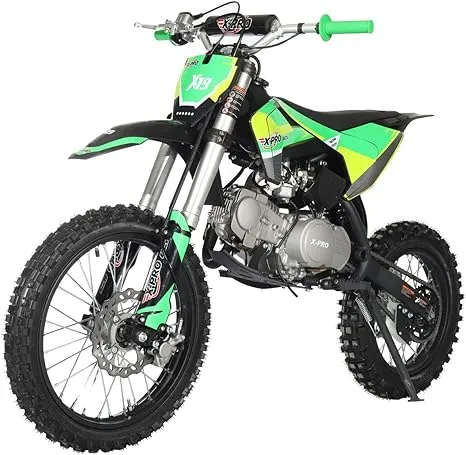 X-PRO X19 125cc Dirt Bike Zongshen Brand Engine with 4-Speed Semi-Automatic Transmission, Big 17"/14" Tires! (Black)