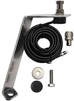 Front Hood Antenna Mount for Amateur Ham Commercial and CB 2 Way Antennas with Cable