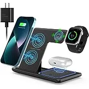 Wireless Charger,ANYLINCON 3 in 1 Charger Station for Apple iPhone/iWatch/Airpods,iPhone 14,13,12,11 (Pro, Pro Max)/XS/XR/XS/X/8(Plus),iWatch 7/6/SE/5/4/3/2,AirPods 3/2/pro