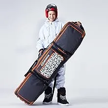 XCMAN Roller Snowboard Bag with Wheels,Adjustable Length,Extra Long/Wide/Deep,Waterproof - with Protection Ribs 140L